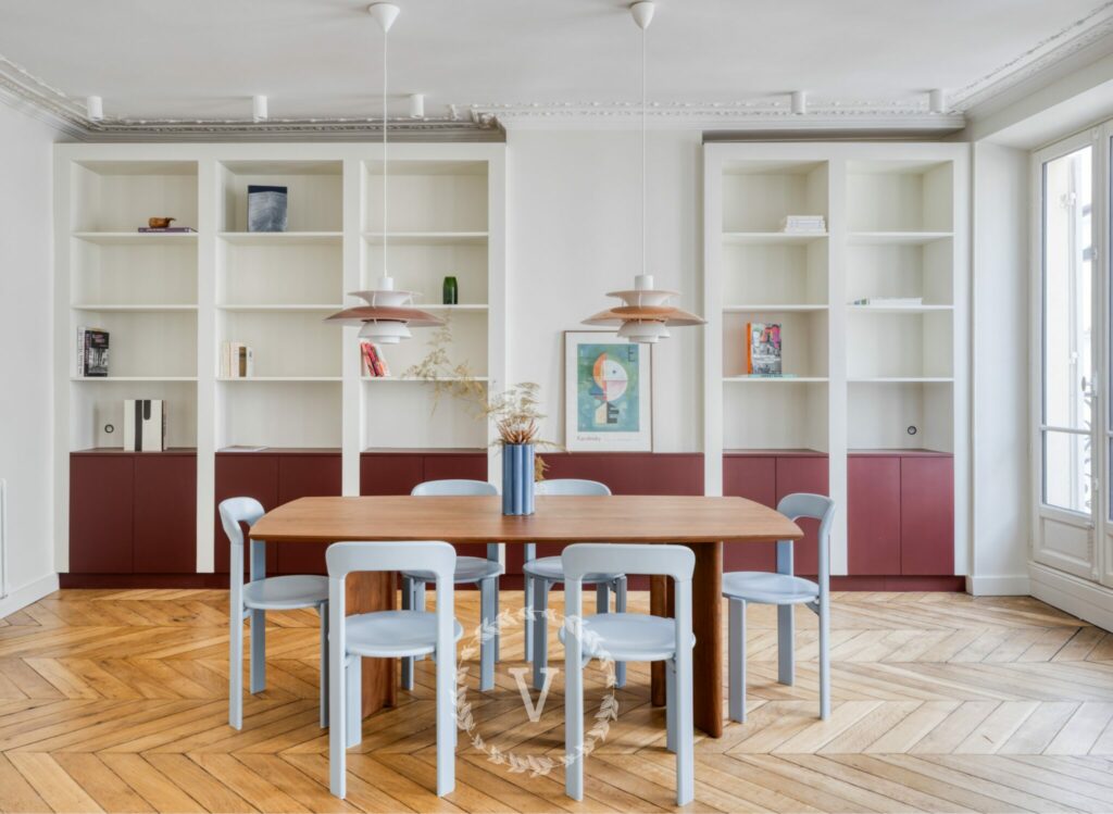 Victorine Immobilier – salle à manger, rue de Clichy (Paris 9e)